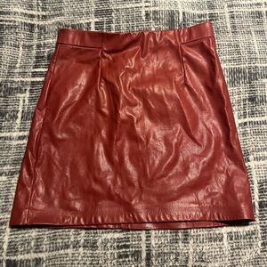 Dynamite red leather skirt